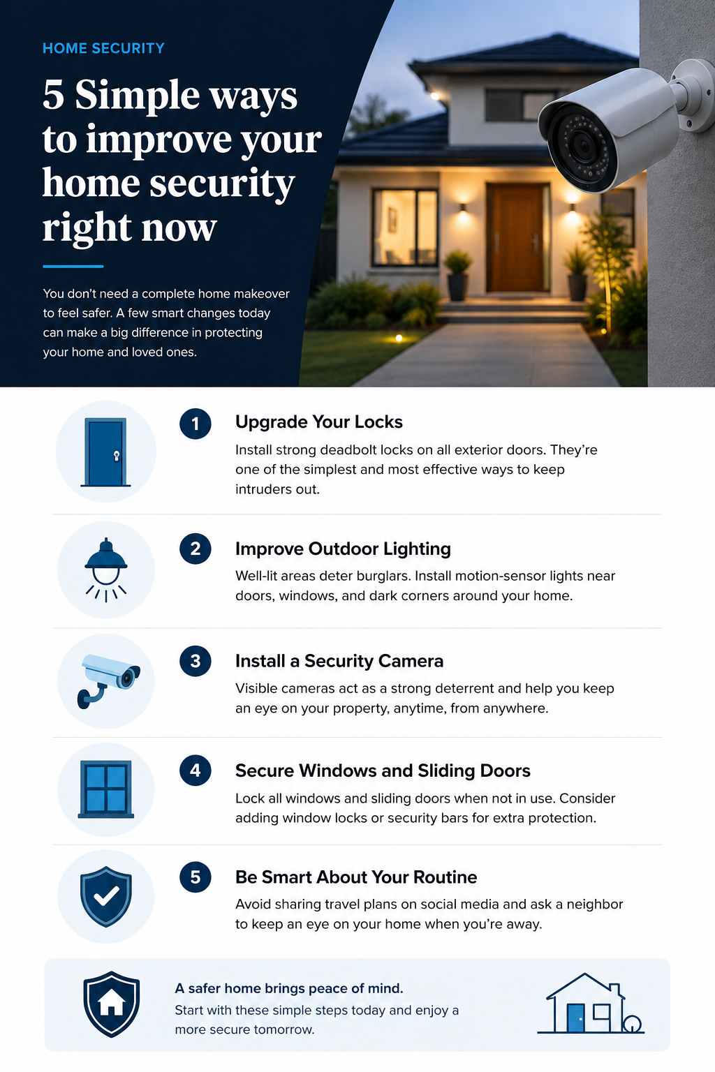 5 Simple ways to improve your home security right now