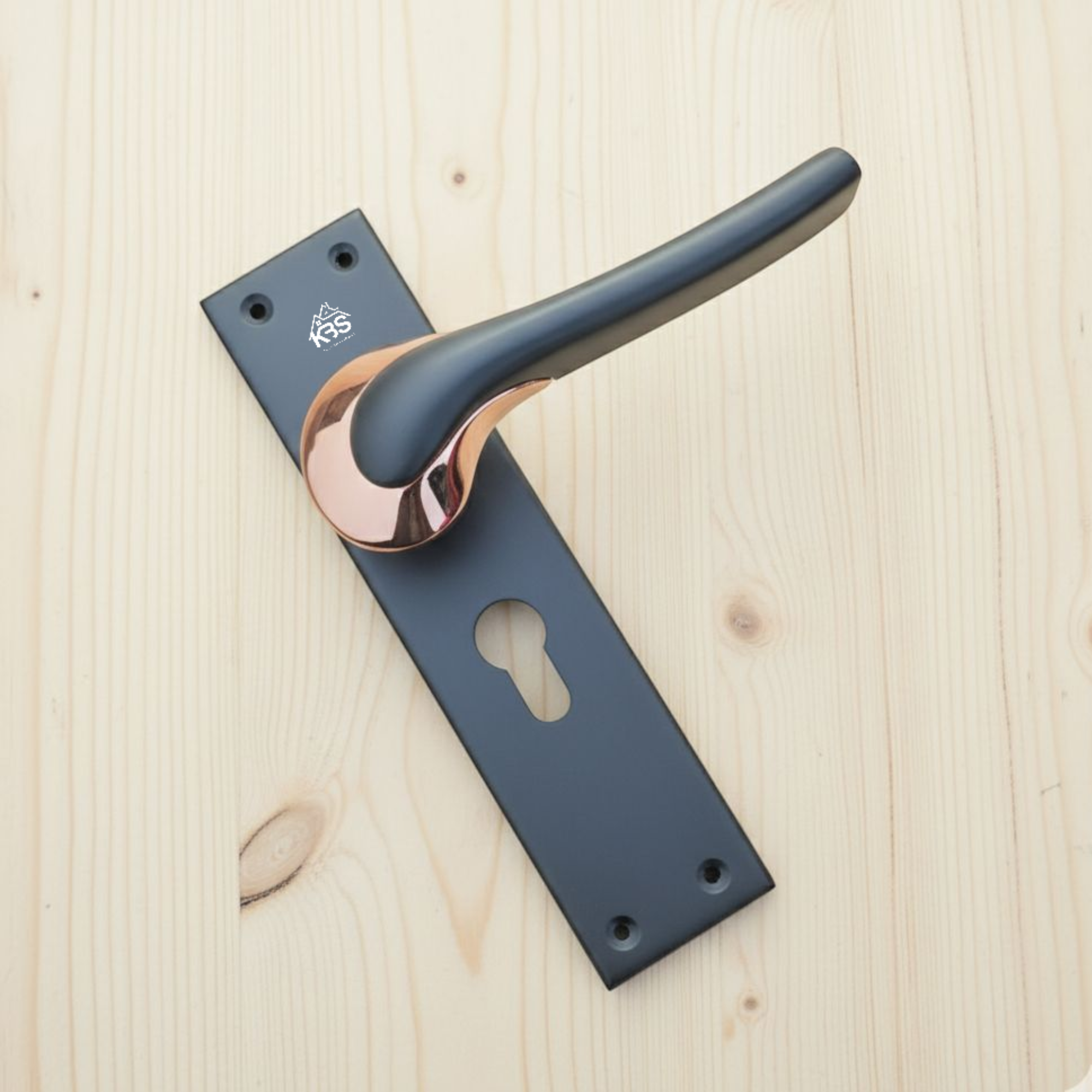 VELVET MORTISE DOOR LOCK SET MATT BLACK FINISH