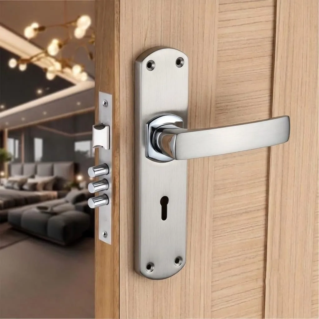 ZOZO Satin Chrome Matt Door Handle Lockset
