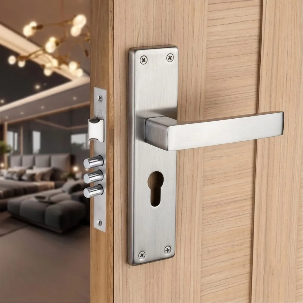 Quant Mortise Door Lock Set - Sleek Stainless Steel Finish