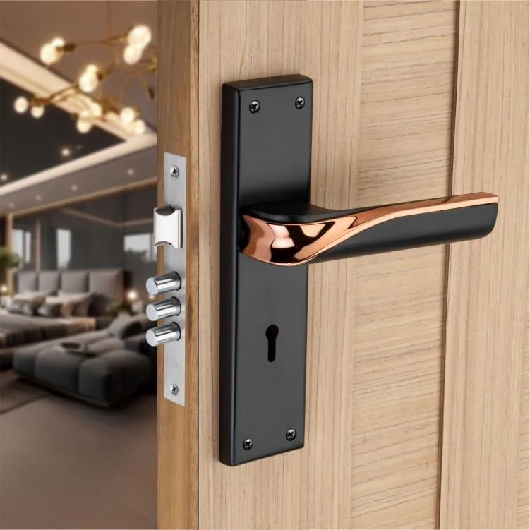 Texa Mortise Door Lock Set Copper Black Finish
