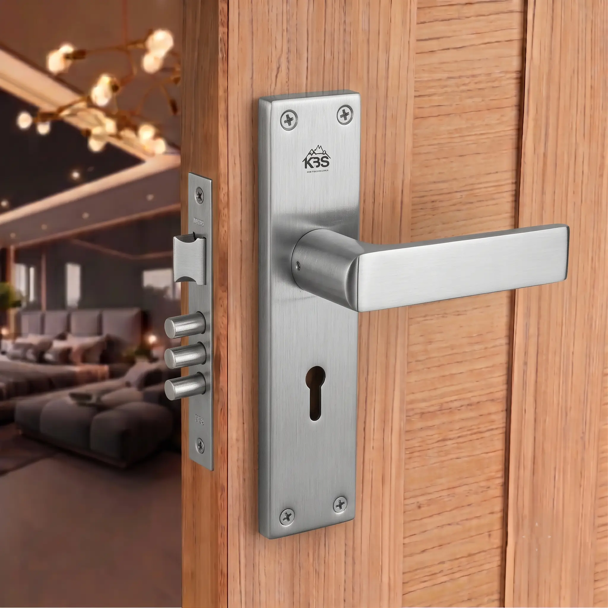 Choco Mortise Door Handle Lockset-  Glossy Laquer Finish