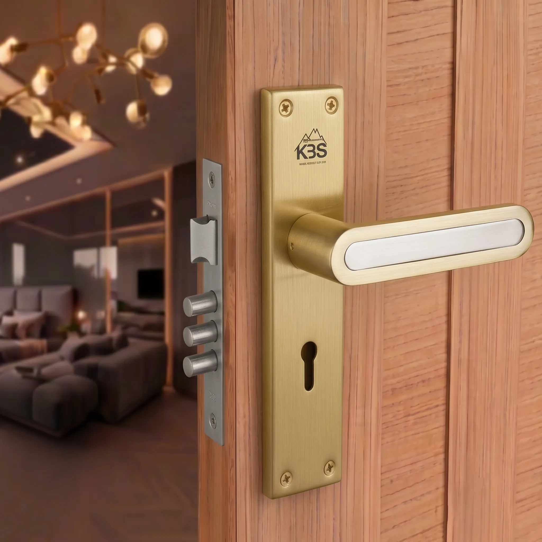 Dorma Mortise Door Handle Lockset- Glossy Laquer Finish